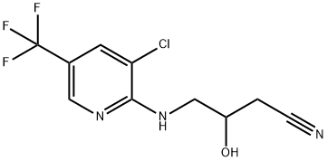 1-{[3-Chloro-5-(trifluoromethyl)pyridin-2-yl]amino}-3-cyanopropan-2-ol, 3-Chloro-2-[(3-cyano-2-hydroxyprop-1-yl)amino]-5-(trifluoromethyl)pyridine Structure