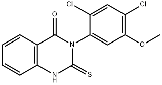 3-(2,4-Dichloro-5-methoxyphenyl)-2,3-dihydro-2-thioxo-4(1H)-quinazolinone 구조식 이미지