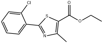 5-티아졸카르복실산,2-(2-클로로페닐)-4-메틸-,에틸에스테르 구조식 이미지