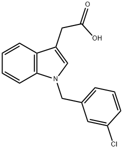 2-[1-(3-CHLOROBENZYL)-1H-INDOL-3-YL]ACETIC ACID 구조식 이미지