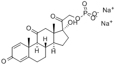 Pregna-1,4-diene-3,11,20-trione, 17-hydroxy-21-(phosphonooxy)-, disodium salt Structure