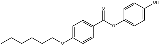 벤조산,4-(헥실옥시)-,4-하이드록시페닐에스테르 구조식 이미지