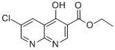 1,8-Naphthyridine-3-carboxylicacid,6-chloro-4-hydroxy-,ethylester(9CI) 구조식 이미지