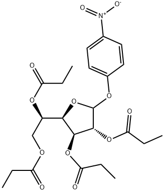 D-Glucofuranoside, 4-nitrophenyl, 2,3,5,6-tetrapropanoate Structure