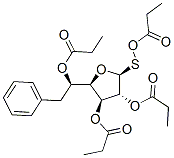 .beta.-D-Glucofuranoside, phenyl 1-thio-, tetrapropanoate Structure