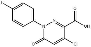 4-chloro-1-(4-fluorophenyl)-6-oxo-1,6-dihydro-3-pyridazinecarboxylic acid Structure