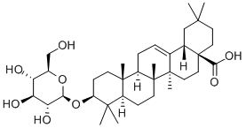 3β-(β-D-글루코피라노실옥시)올린-12-en-28-오산 구조식 이미지