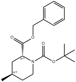 BENZYL (+/-)-TRANS-N-BOC-4-METHYL-PIPERIDINE-2-CARBOXYLATE Structure