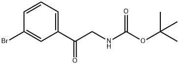 [2-(3-BROMO-PHENYL)-2-OXO-ETHYL]-CARBAMIC ACID TERT-BUTYL ESTER Structure