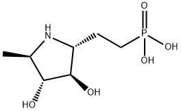 Phosphonic acid, [2-[(2R,3R,4R,5R)-3,4-dihydroxy-5-methyl-2-pyrrolidinyl]ethyl]- (9CI) 구조식 이미지