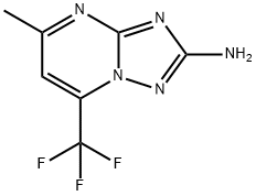 5-methyl-7-(trifluoromethyl)[1,2,4]triazolo[1,5-a]pyrimidin-2-amine(SALTDATA: FREE) Structure