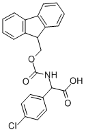 (4-클로로-페닐)-[(9H-FLUOREN-9-YLMETHOXYCARBONYLAMINO)]-아세트산 구조식 이미지