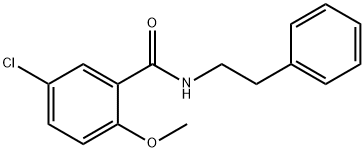 5-CHLORO-2-METHOXY-N-(2-페닐에틸)벤즈아미드 구조식 이미지