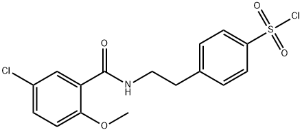 4-(2-(5-CHOLRO-2-METHOXY BENZAMIDO)ETHYL)BENZENESULFONYL CHLORIDE Structure