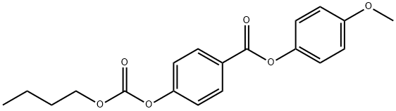 N-BUTYL 4-(4'-METHOXYPHENOXYCARBONYL)PHENYL CARBONATE Structure