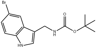 TERT-부틸(5-BROMO-1H-INDOL-3-YL)메틸카르바메이트 구조식 이미지