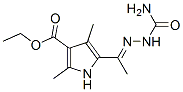 1H-Pyrrole-3-carboxylicacid,5-[1-[(aminocarbonyl)hydrazono]ethyl]-2,4-dimethyl-,ethylester(9CI) 구조식 이미지