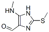 1H-Imidazole-4-carboxaldehyde,  5-(methylamino)-2-(methylthio)- Structure