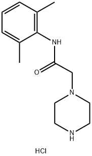 N-(2,6-디메틸페닐)-2-피페라진-1-일-아세타미드 구조식 이미지