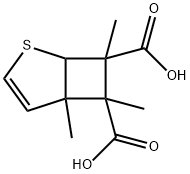 5,6,7-Trimethyl-2-thiabicyclo[3.2.0]hept-3-ene-6,7-dicarboxylic acid Structure