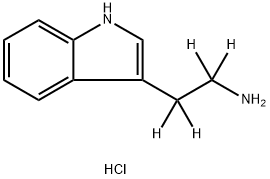 TRYPTAMINE-ALPHA,ALPHA,BETA,BETA-D4 HCL Structure