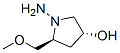 3-Pyrrolidinol, 1-amino-5-(methoxymethyl)-, (3R,5S)- (9CI) Structure