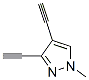 1H-Pyrazole, 3,4-diethynyl-1-methyl- (9CI) Structure