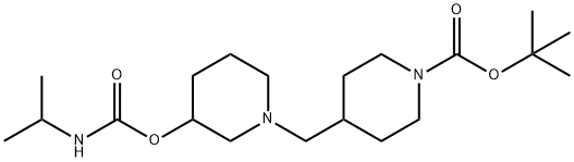 1-Boc-4-(3-isopropylcarbaMoyloxypiperidin-1-ylMethyl)piperidine Structure