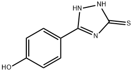 1H-1,2,4-트리아졸-3-티올,5-(p-히드록시페닐)-,수화물 구조식 이미지