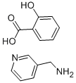 salicylic acid, compound with pyridine-3-methylamine (1:1) Structure