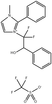 1-(1,1-DIFLUORO-2-HYDROXY-2-PHENYL-ETHYL)-2-PHENYL-3-METHYL-IMIDAZOLIUM TRIFLATE 구조식 이미지