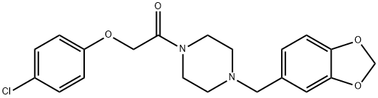 34161-24-5 1-(2-[4-Chlorophenoxy]acetyl)-4-(3,4-methylenedioxybenzyl)piperazine