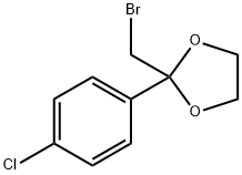 2-(브로모메틸)-2-(4-클로로페닐)-1,3-다이옥솔란 구조식 이미지