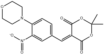 2,2-DIMETHYL-5-[(4-MORPHOLINO-3-NITROPHENYL)METHYLENE]-1,3-DIOXANE-4,6-DIONE 구조식 이미지