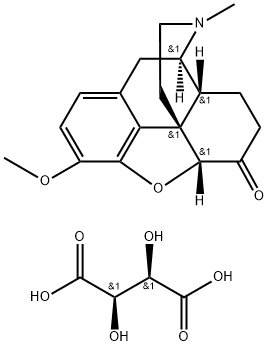 하이드로코돈다이타트레이트;4,5알파-에폭시-3-메톡시-17-메틸모르피난-6-온타트레이트(1:1)하이드레이트(2:5) 구조식 이미지
