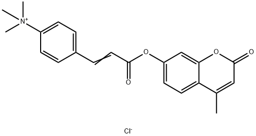 4-METHYLUMBELLIFERYL P-TRIMETHYLAMMONIUM CINNAMATE CHLORIDE Structure