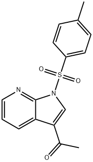 Ethanone, 1-[1-[(4-methylphenyl)sulfonyl]-1H-pyrrolo[2,3-b]pyridin-3-yl]- 구조식 이미지