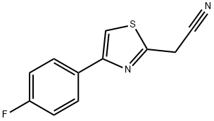 2-[4-(4-FLUOROPHENYL)-1,3-THIAZOL-2-YL!ACETONITRILE, 97 Structure