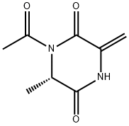 2,5-Piperazinedione,1-acetyl-6-methyl-3-methylene-,(6S)-(9CI) 구조식 이미지