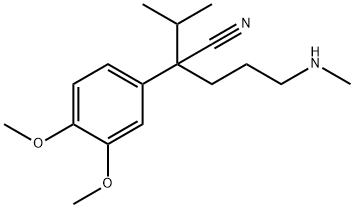 RAC D 617 (N-METHYL-4-(3,4-DIMETHOXYPHENYL)-4-CYANO-5-METHYLHEXYLAMINE) Structure