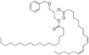 [S,(+)]-3-O-벤질-2-O-리놀레오일-1-O-스테아로일-L-글리세롤 구조식 이미지