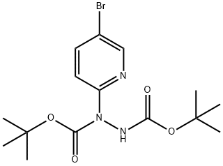 bis(1,1-dimethylethyl) 1-(5-bromo-2-pyridyl)
hydrazine-1,2-dicarboxylate 구조식 이미지