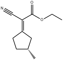 Acetic acid, cyano[(3R)-3-methylcyclopentylidene]-, ethyl ester, (2Z)- (9CI) Structure