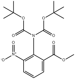 2-[Bis[(1,1-diMethylethoxy)carbonyl]aMino]-3-nitrobenzoic Acid Methyl Ester Structure