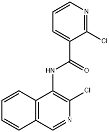 2-CHLORO-N-(3-CHLORO-4-ISOQUINOLINYL)-3-PYRIDINECARBOXAMIDE Structure