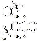 sodium 1-amino-4-[(2-ethenylsulfonylphenyl)amino]-9,10-dioxo-anthracen e-2-sulfonate Structure