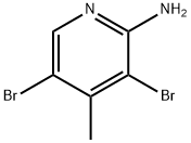 2-Amino-3,5-dibromo-4-methylpyridine Structure