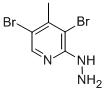3,5-디브로모-2-하이드라지노-4-메틸피리딘 구조식 이미지