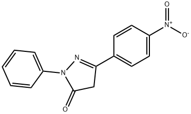 3-(4-NITROPHENYL)-1-PHENYL-2-PYRAZOLIN-5-ONE 구조식 이미지