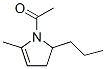 1H-Pyrrole, 1-acetyl-2,3-dihydro-5-methyl-2-propyl- (9CI) Structure